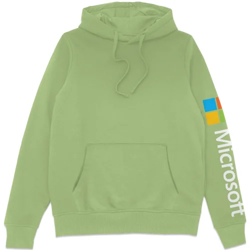 Microsoft Pistachio S Sleeve Print Hoodie Image 1
