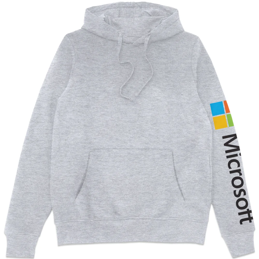 Microsoft Grey S Sleeve Print Hoodie Image 1