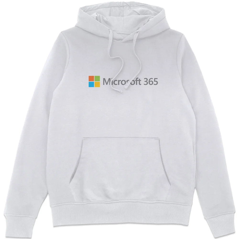 Microsoft 365 White S Chest Print Hoodie Image 1