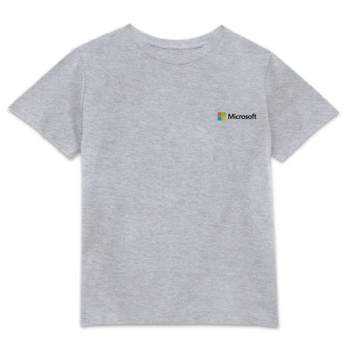 Microsoft Grey 3-4 Years Pocket Print Kids' T-Shirt Image 1