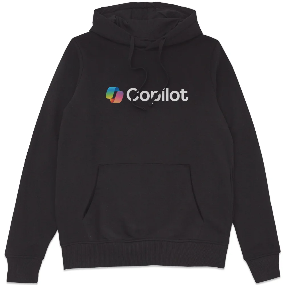 Copilot Black S Chest Print Hoodie Image 1