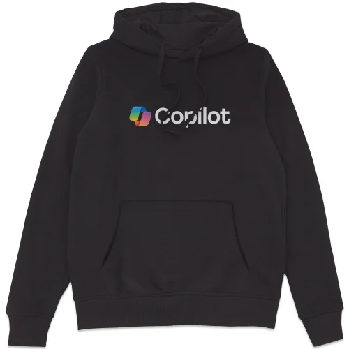 Copilot Black S Chest Print Hoodie Image 1