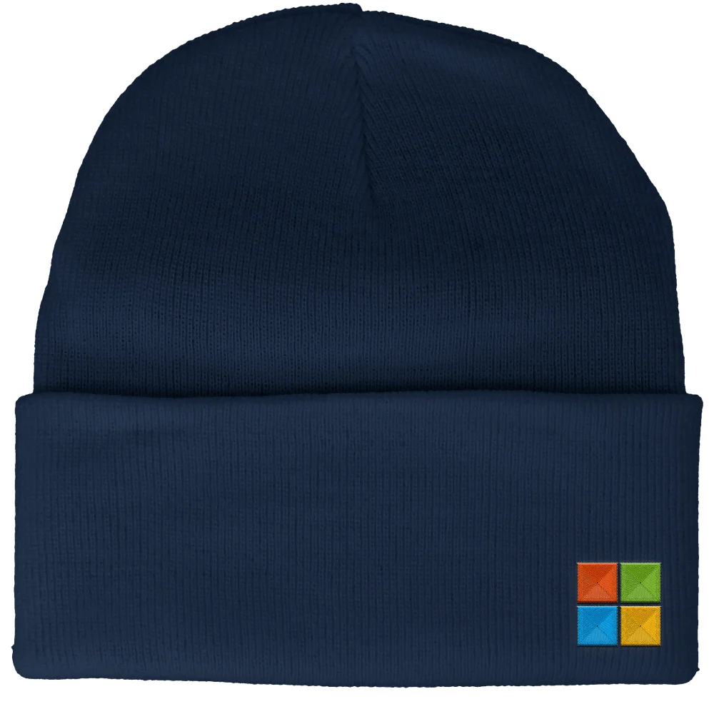 Microsoft Navy Icon Embroidered Beanie Image 1