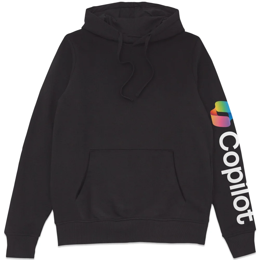 Copilot Black S Sleeve Print Hoodie Image 1