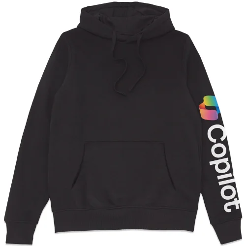 Copilot Black S Sleeve Print Hoodie Image 1