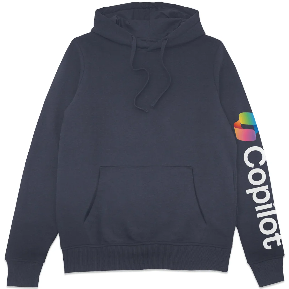 Copilot Navy S Sleeve Print Hoodie Image 1