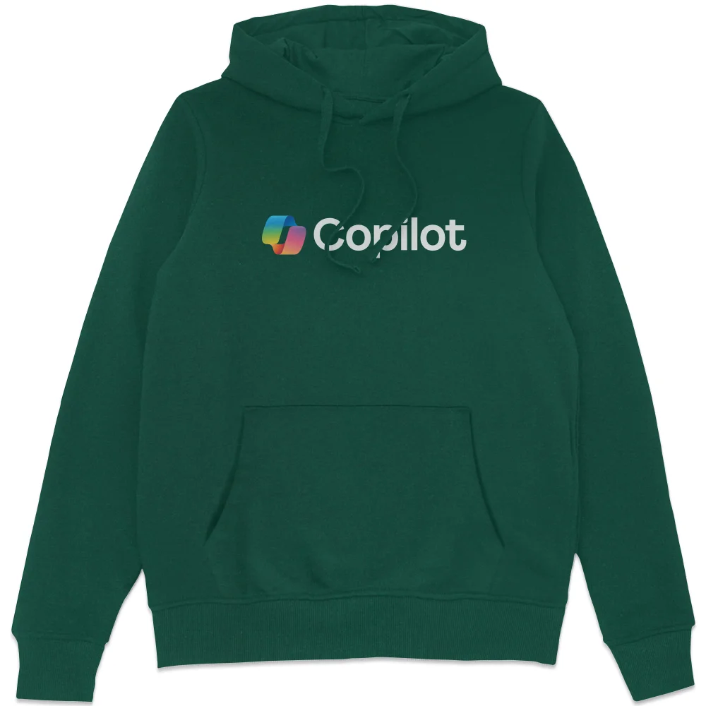 Copilot Green S Chest Print Hoodie Image 1