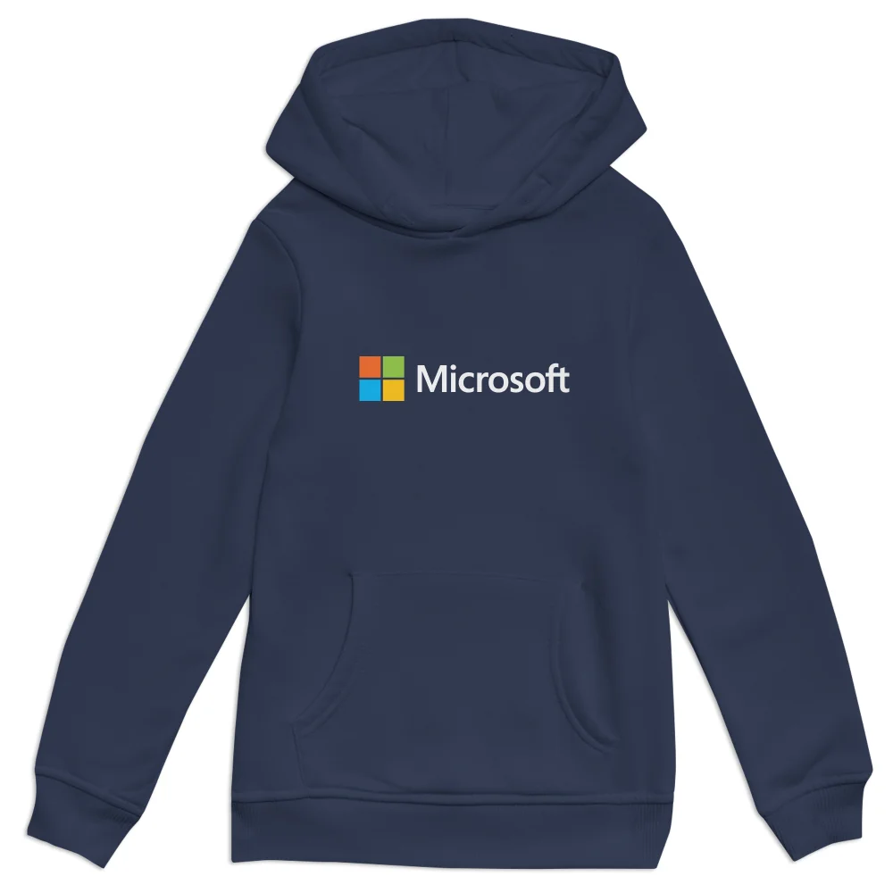 Microsoft Navy 3-4 Years Chest Print Kids' Hoodie Image 1