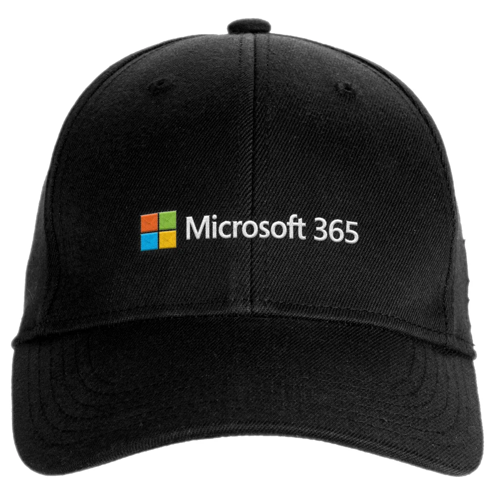 Microsoft 365 Black Embroidered Cap Image 1