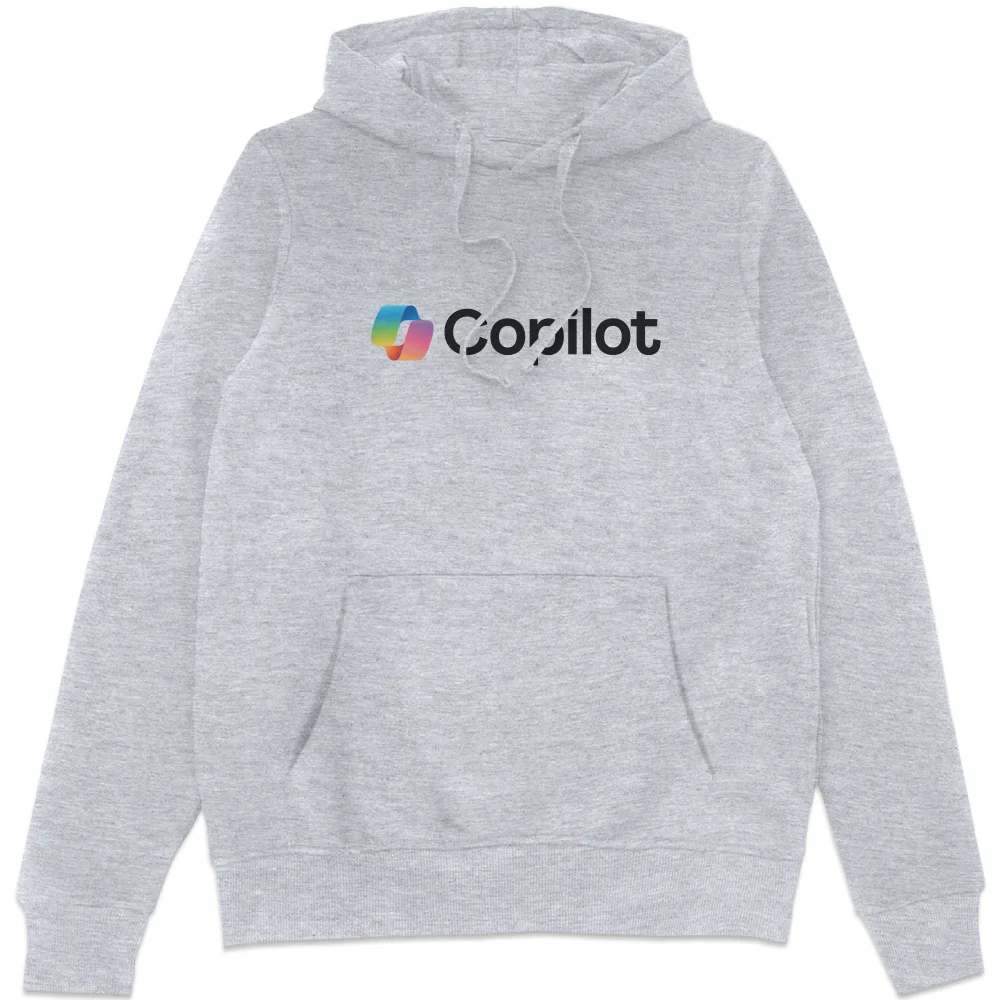 Copilot Grey S Chest Print Hoodie Image 1