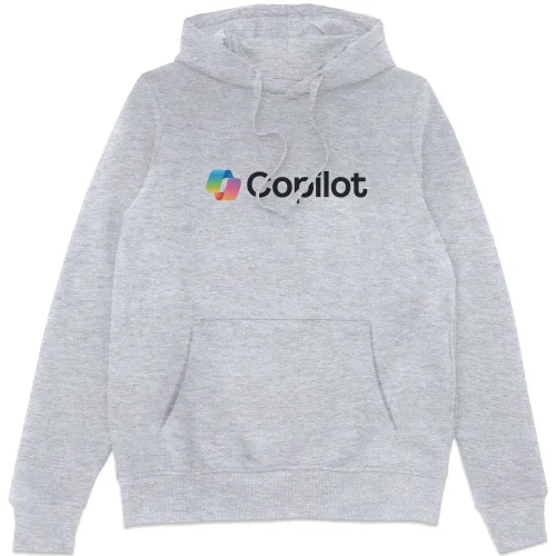 Copilot Grey S Chest Print Hoodie Image 1
