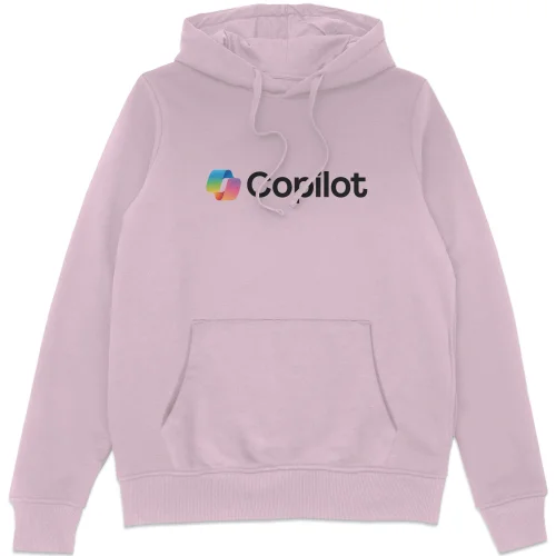 Copilot Light Pink S Chest Print Hoodie Image 1
