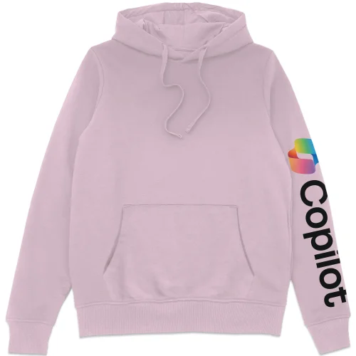 Copilot Light Pink S Sleeve Print Hoodie Image 1