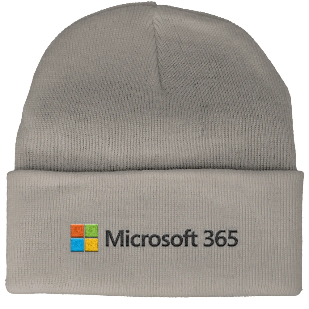 Microsoft 365 Grey Embroidered Beanie Image 1