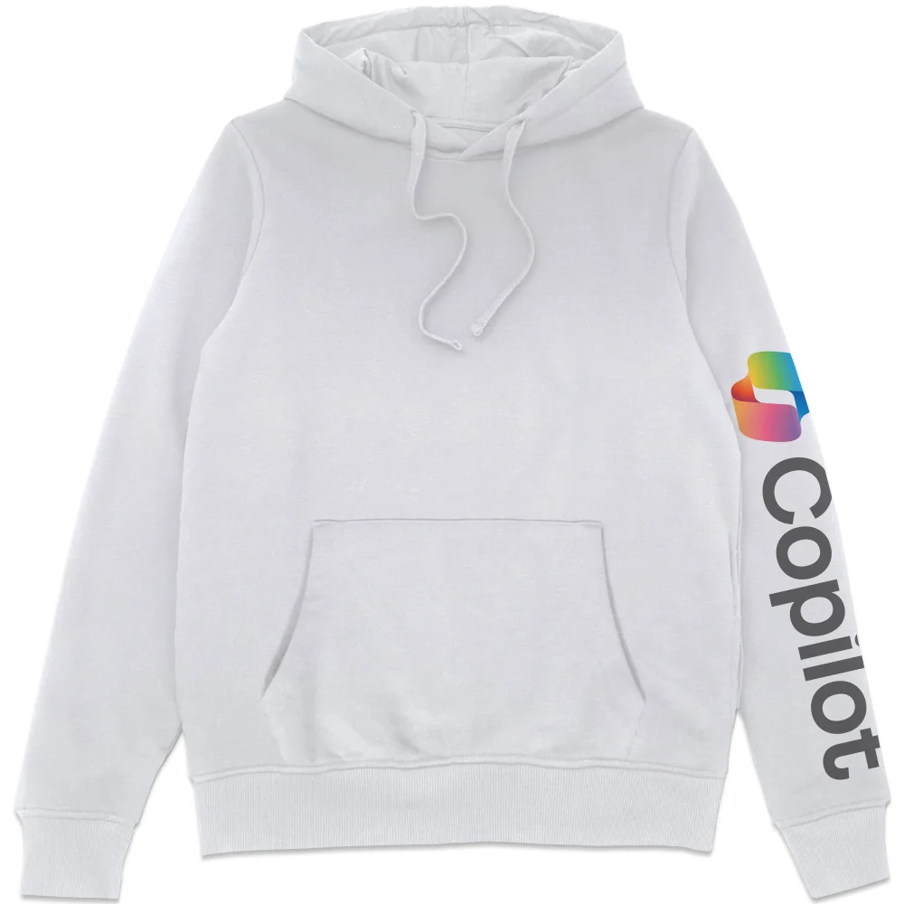 Copilot White S Sleeve Print Hoodie Image 1