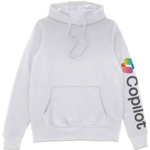 Copilot White S Sleeve Print Hoodie Image 1