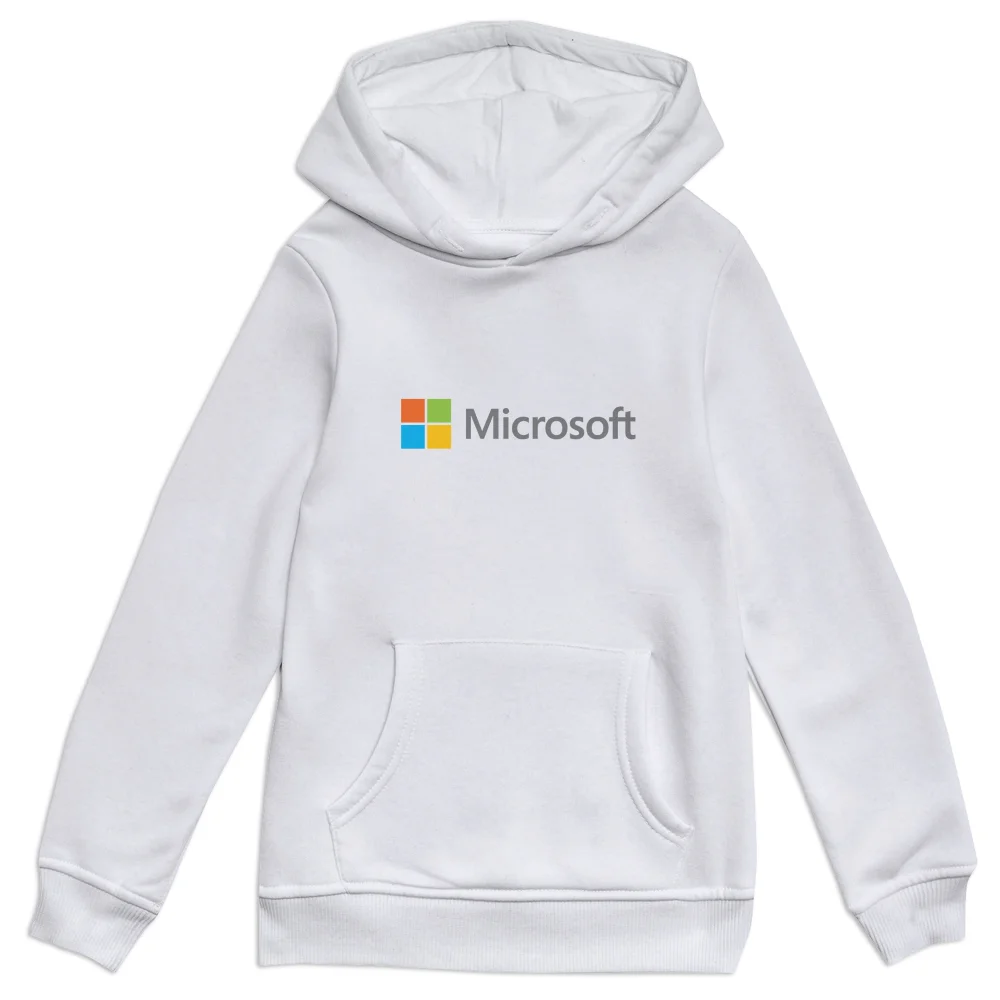 Microsoft White 3-4 Years Chest Print Kids' Hoodie Image 1