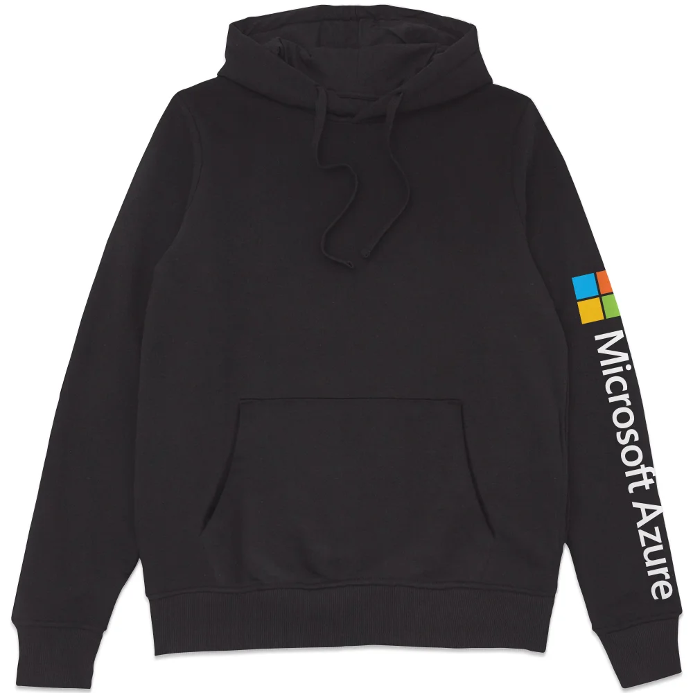Microsoft Azure Black S Sleeve Print Hoodie Image 1