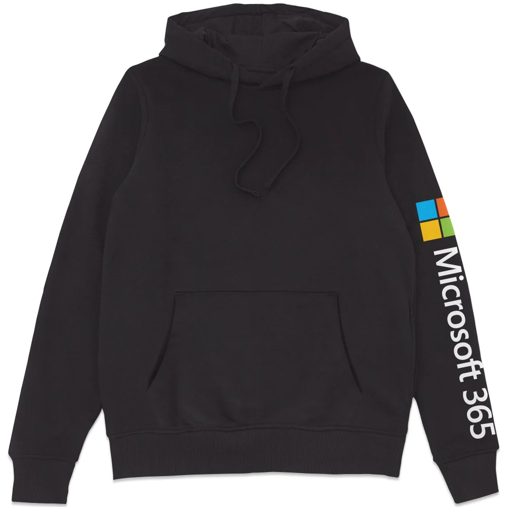 Microsoft 365 Black S Sleeve Print Hoodie Image 1