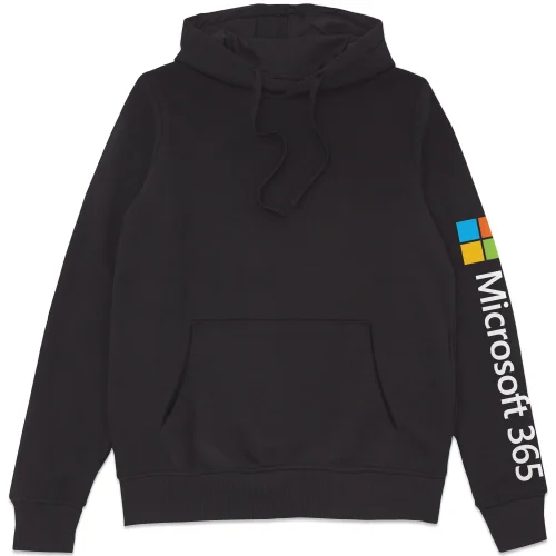 Microsoft 365 Black S Sleeve Print Hoodie Image 1