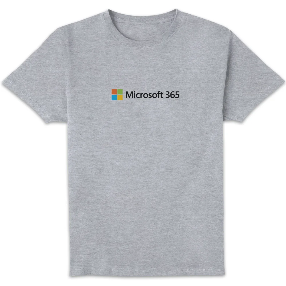Microsoft 365 Chest Print Unisex T-Shirt - Grey - S Image 1