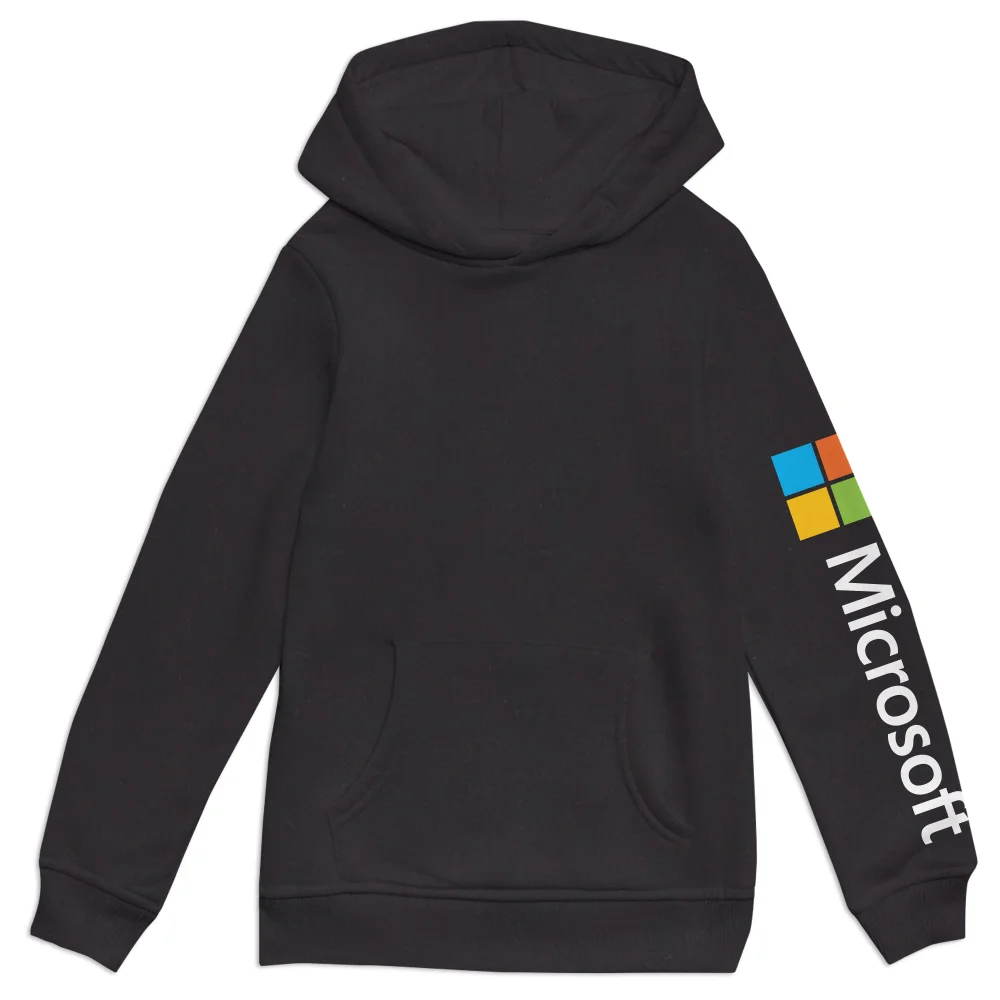 Microsoft Black 3-4 Years Sleeve Print Kids' Hoodie Image 1