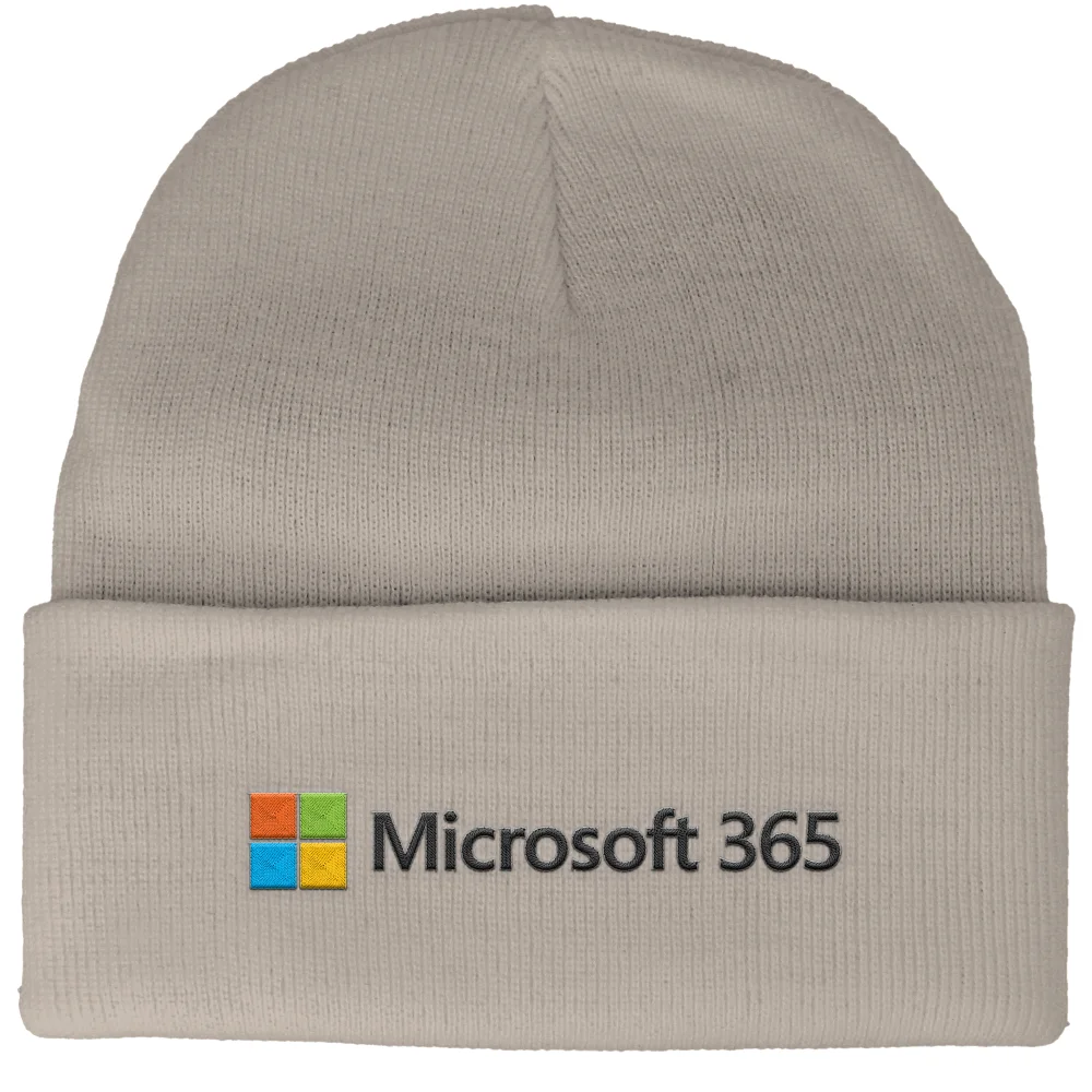 Microsoft 365 Sand Embroidered Beanie Image 1