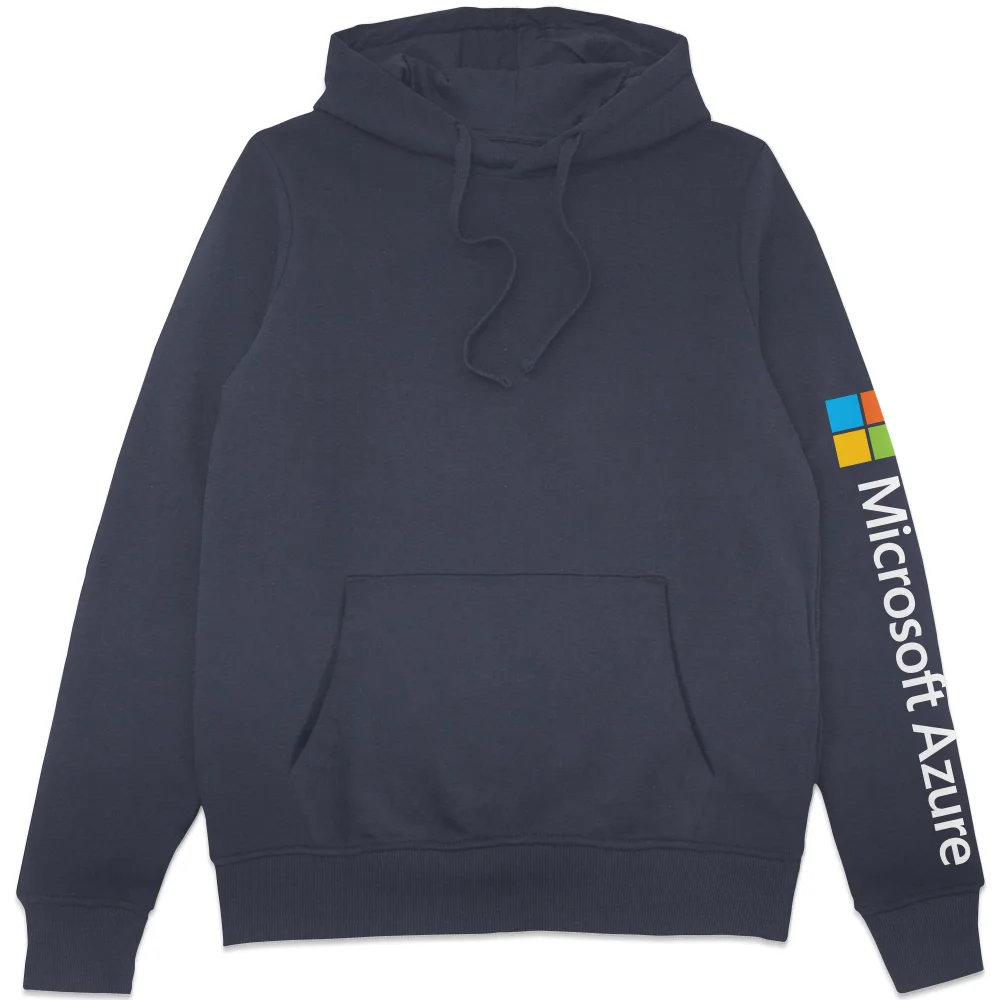 Microsoft Azure Navy S Sleeve Print Hoodie Image 1
