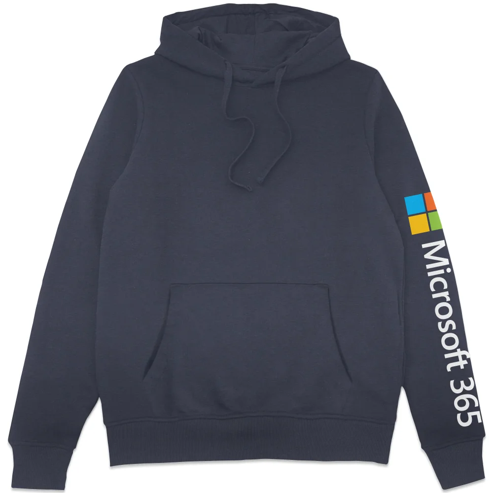 Microsoft 365 Navy S Sleeve Print Hoodie Image 1