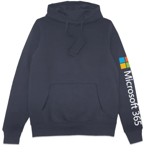 Microsoft 365 Navy S Sleeve Print Hoodie Image 1