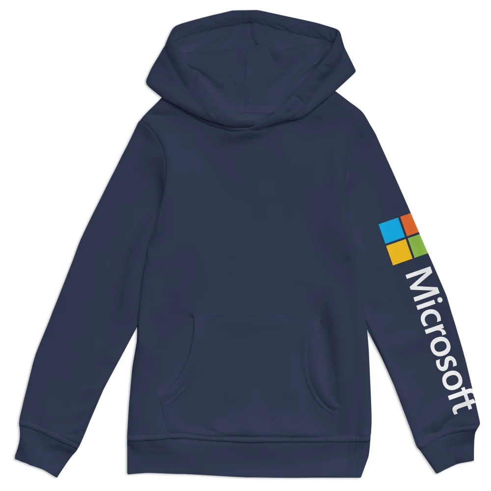 Microsoft Navy 3-4 Years Sleeve Print Kids' Hoodie Image 1