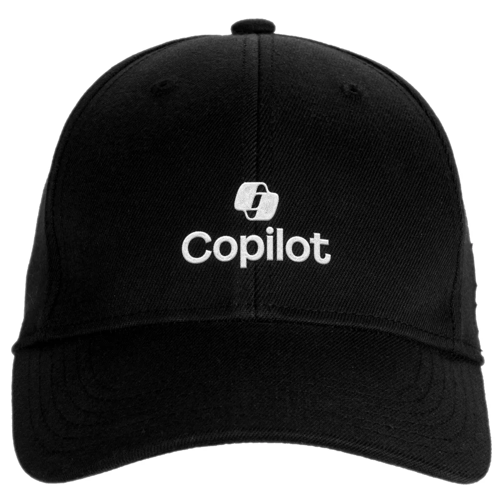 Copilot Black Stack Embroidered Cap Image 1