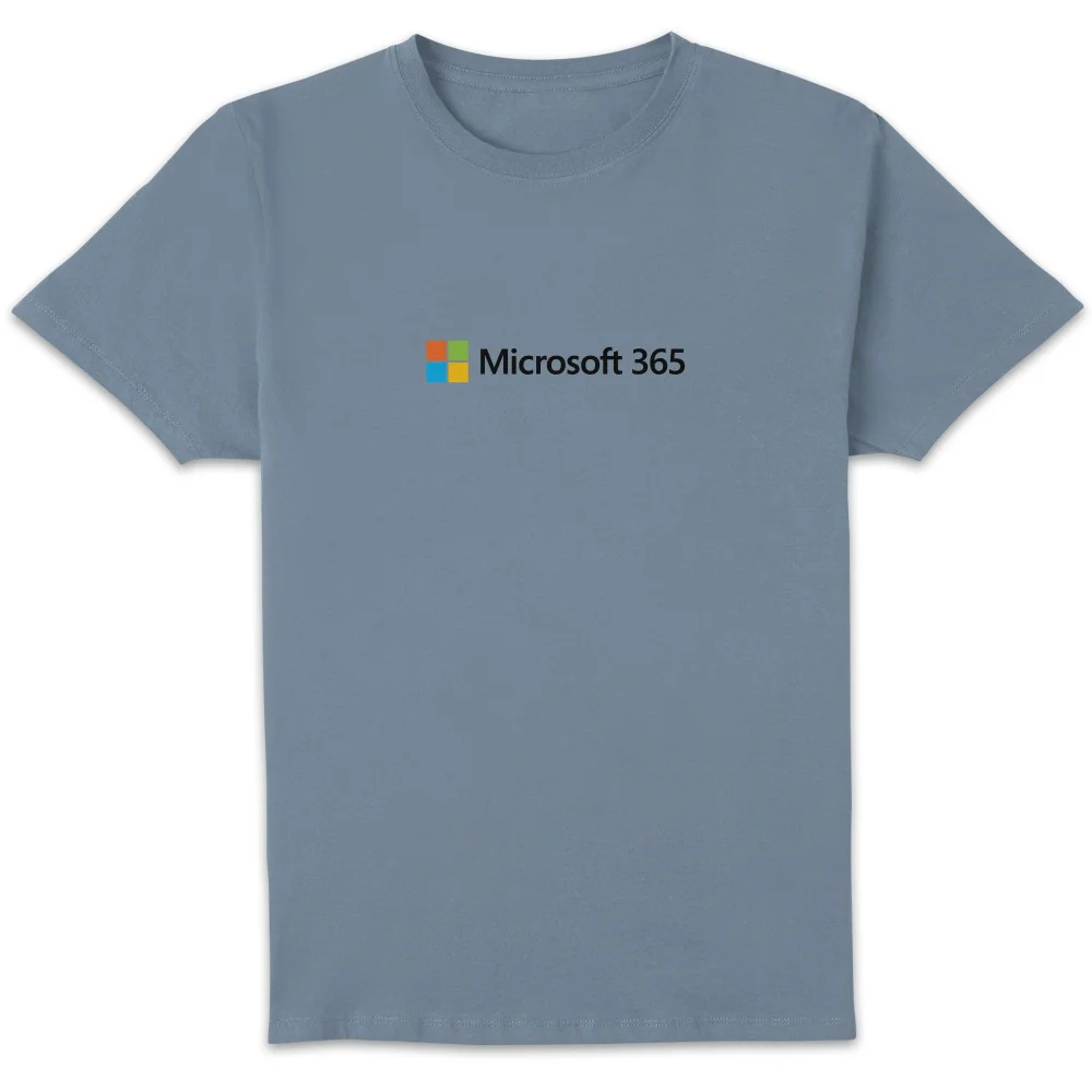 Microsoft 365 Chest Print Unisex T-Shirt - Stone Blue - S Image 1