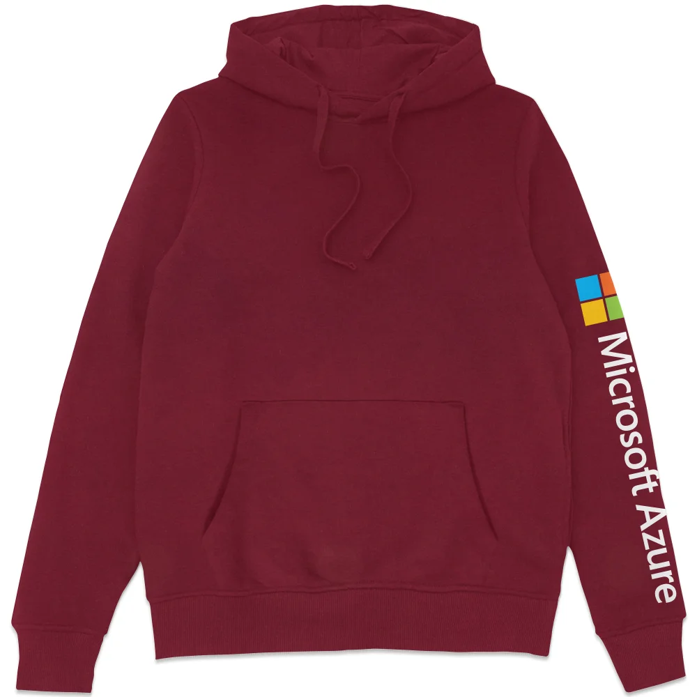 Microsoft Azure Burgundy S Sleeve Print Hoodie Image 1