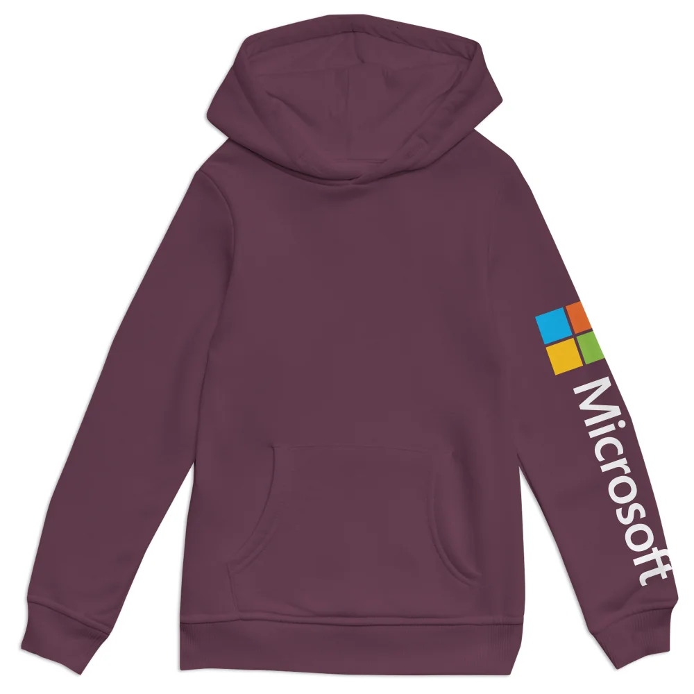 Microsoft Maroon 3-4 Years Sleeve Print Kids' Hoodie Image 1