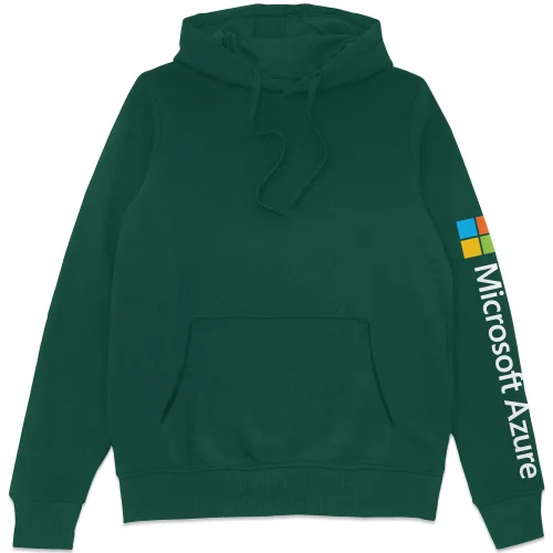 Microsoft Azure Green S Sleeve Print Hoodie Image 1