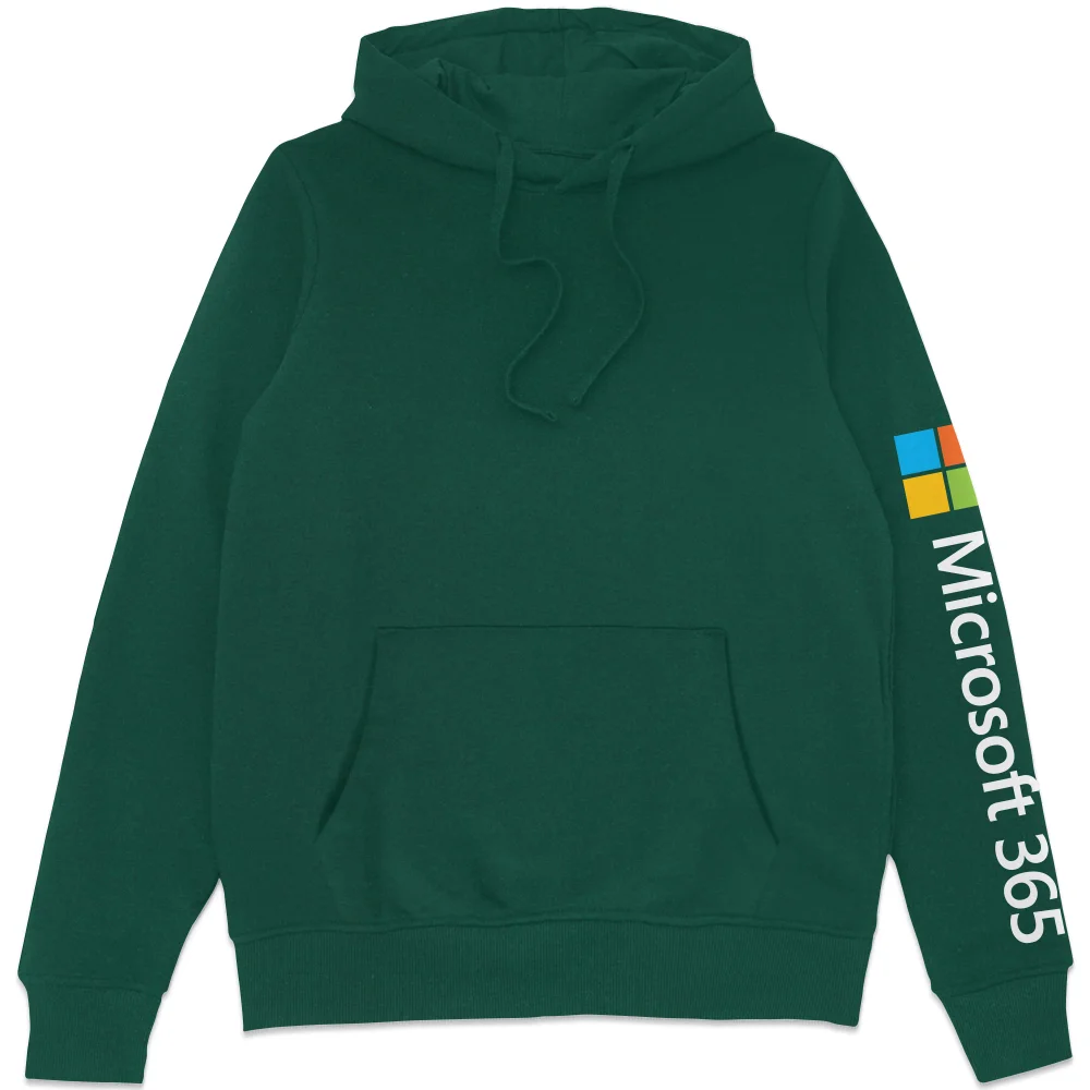 Microsoft 365 Green S Sleeve Print Hoodie Image 1