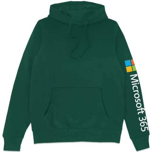Microsoft 365 Green S Sleeve Print Hoodie Image 1