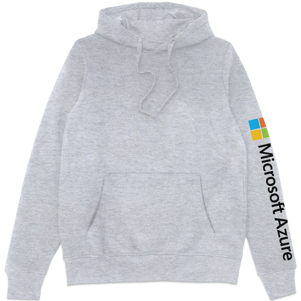 Microsoft Azure Grey S Sleeve Print Hoodie Image 1