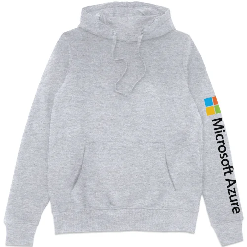 Microsoft Azure Grey S Sleeve Print Hoodie Image 1