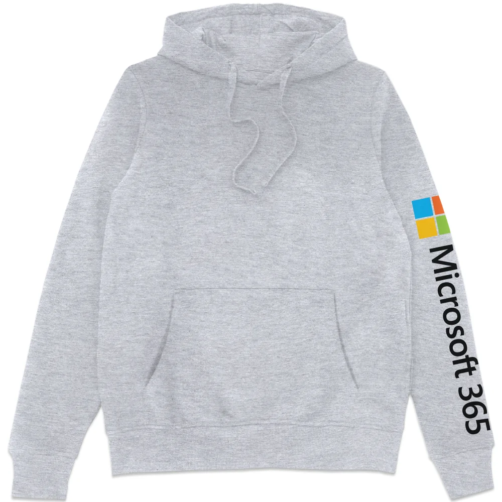 Microsoft 365 Grey S Sleeve Print Hoodie Image 1