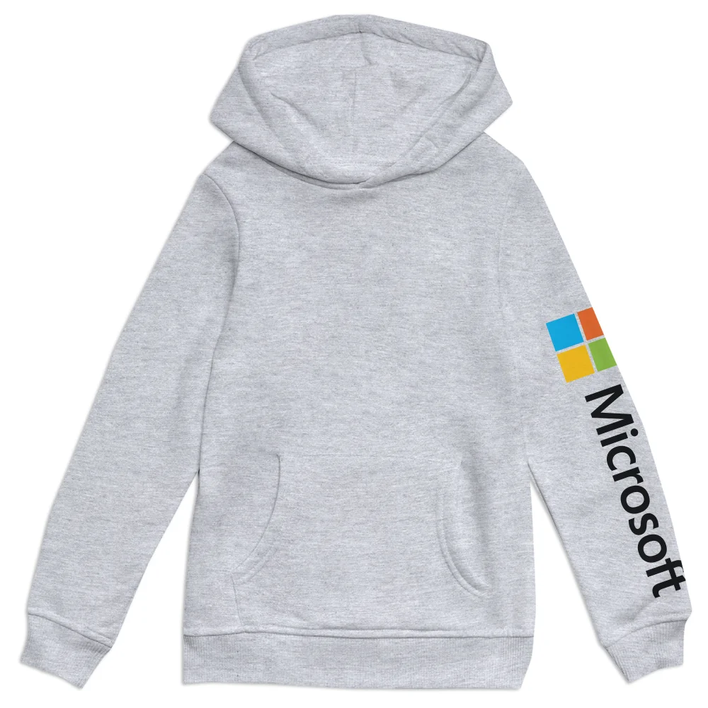 Microsoft Grey 3-4 Years Sleeve Print Kids' Hoodie Image 1