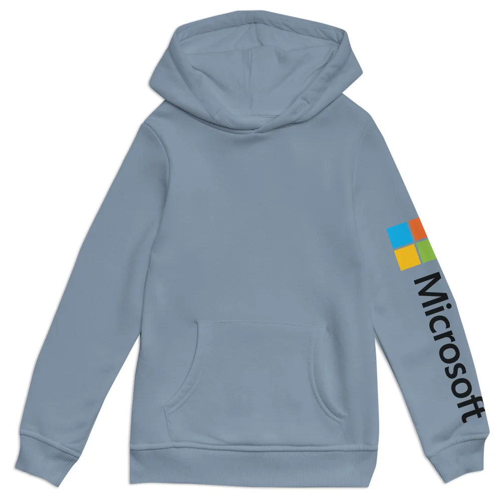 Microsoft Stone Blue 3-4 Years Sleeve Print Kids' Hoodie Image 1