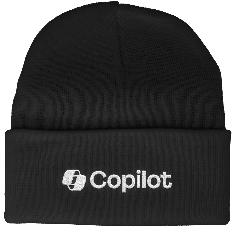 Copilot Black Embroidered Beanie Image 1