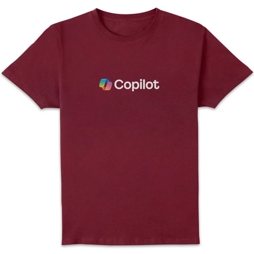 Copilot Burgundy S Chest Print Standard T-Shirt Image 1