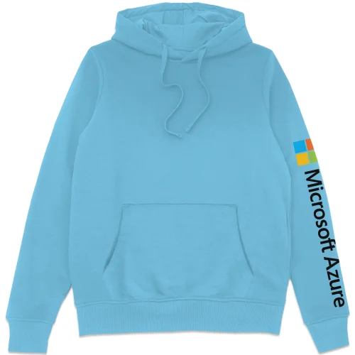 Microsoft Azure Light Blue S Sleeve Print Hoodie Image 1