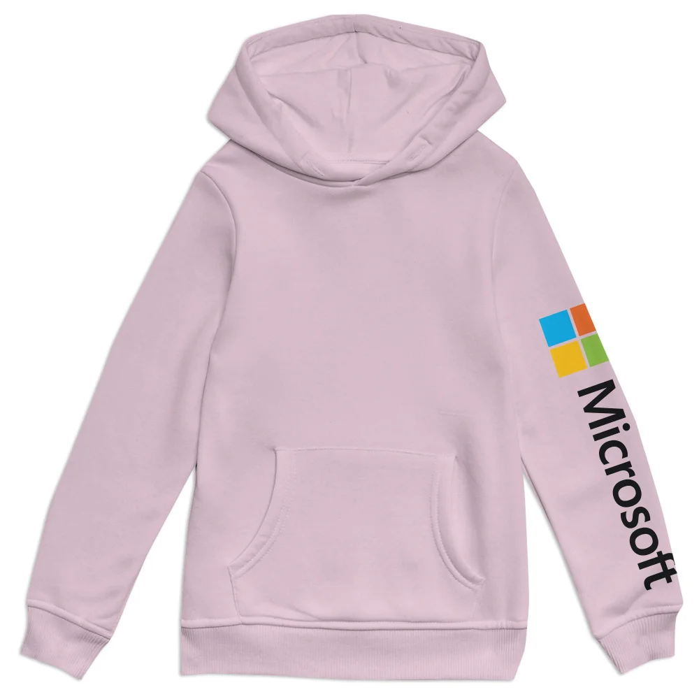 Microsoft Light Pink 3-4 Years Sleeve Print Kids' Hoodie Image 1
