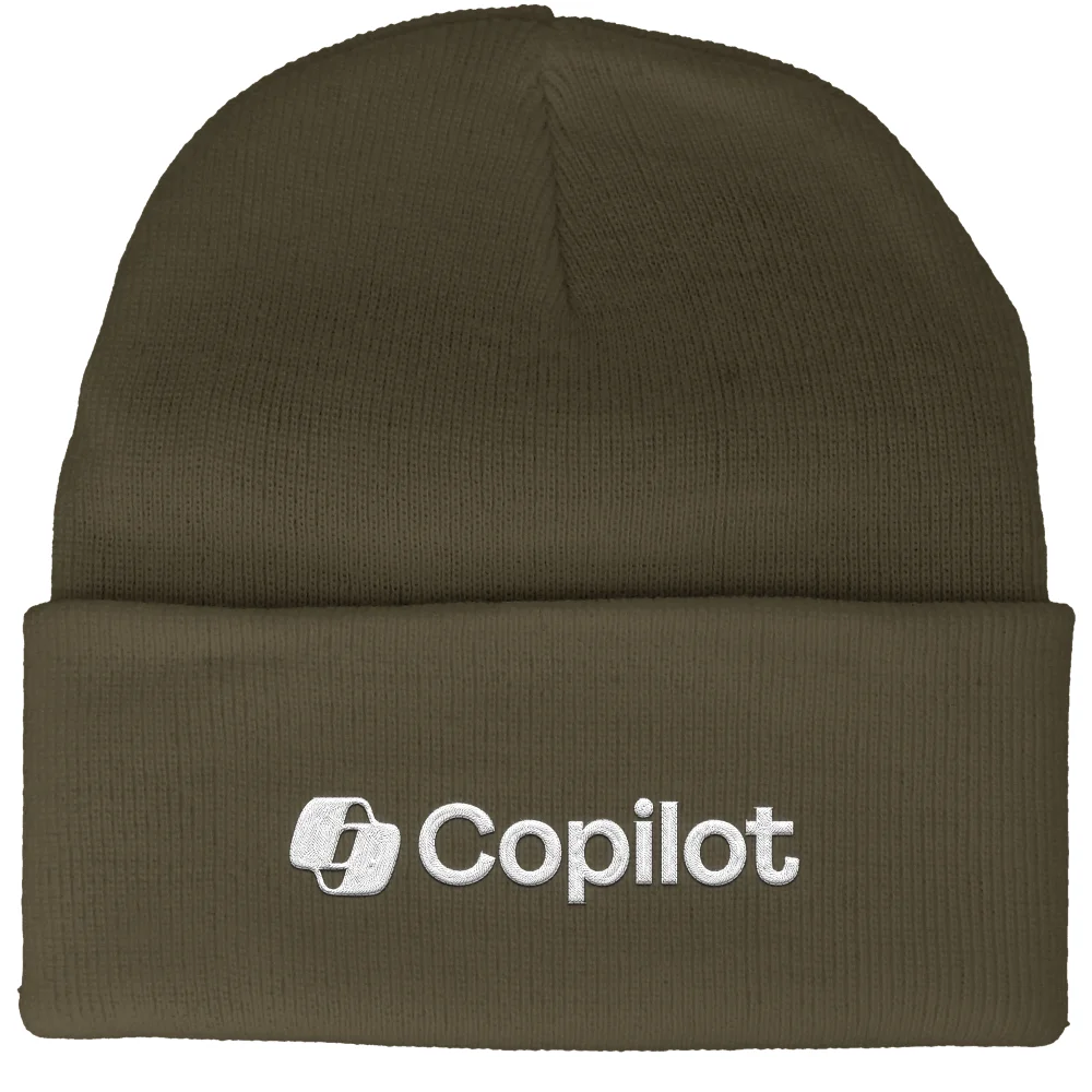 Copilot Olive Embroidered Beanie Image 1