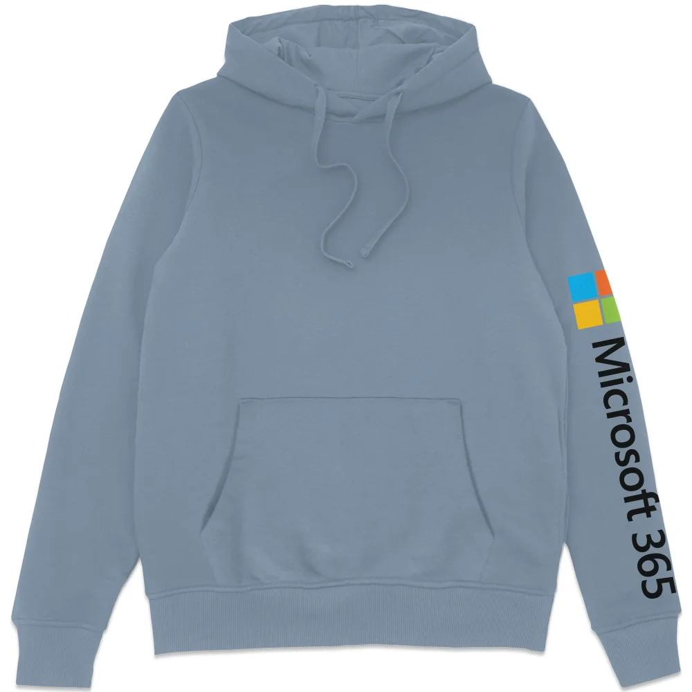 Microsoft 365 Stone Blue S Sleeve Print Hoodie Image 1