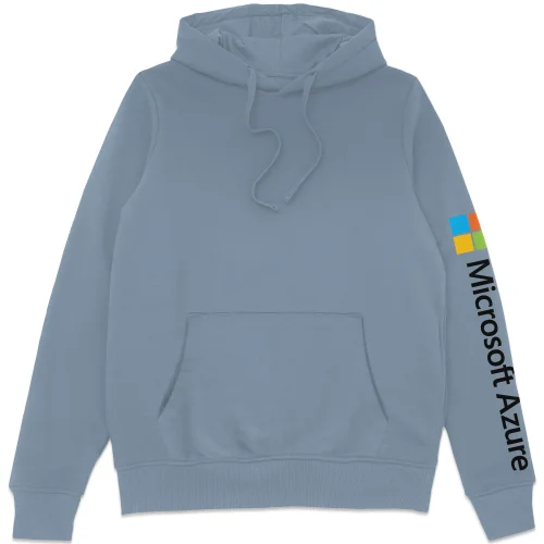 Microsoft Azure Stone Blue S Sleeve Print Hoodie Image 1